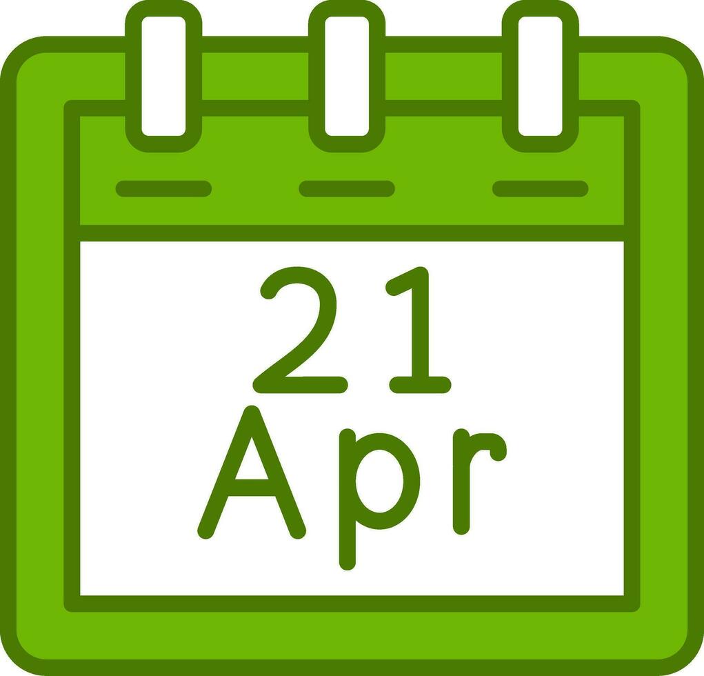 April  21 Vector Icon