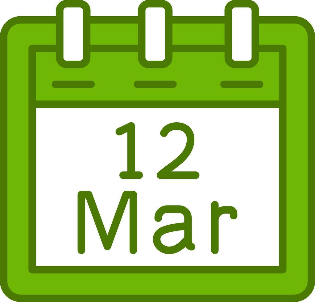 March 12 Vector Icon