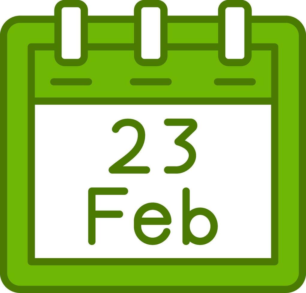 febrero 23 vector icono