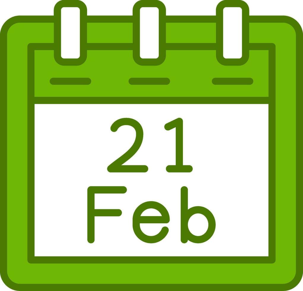 February 21 Vector Icon