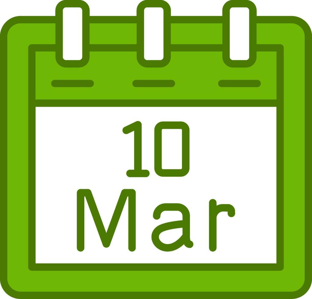 March 10 Vector Icon