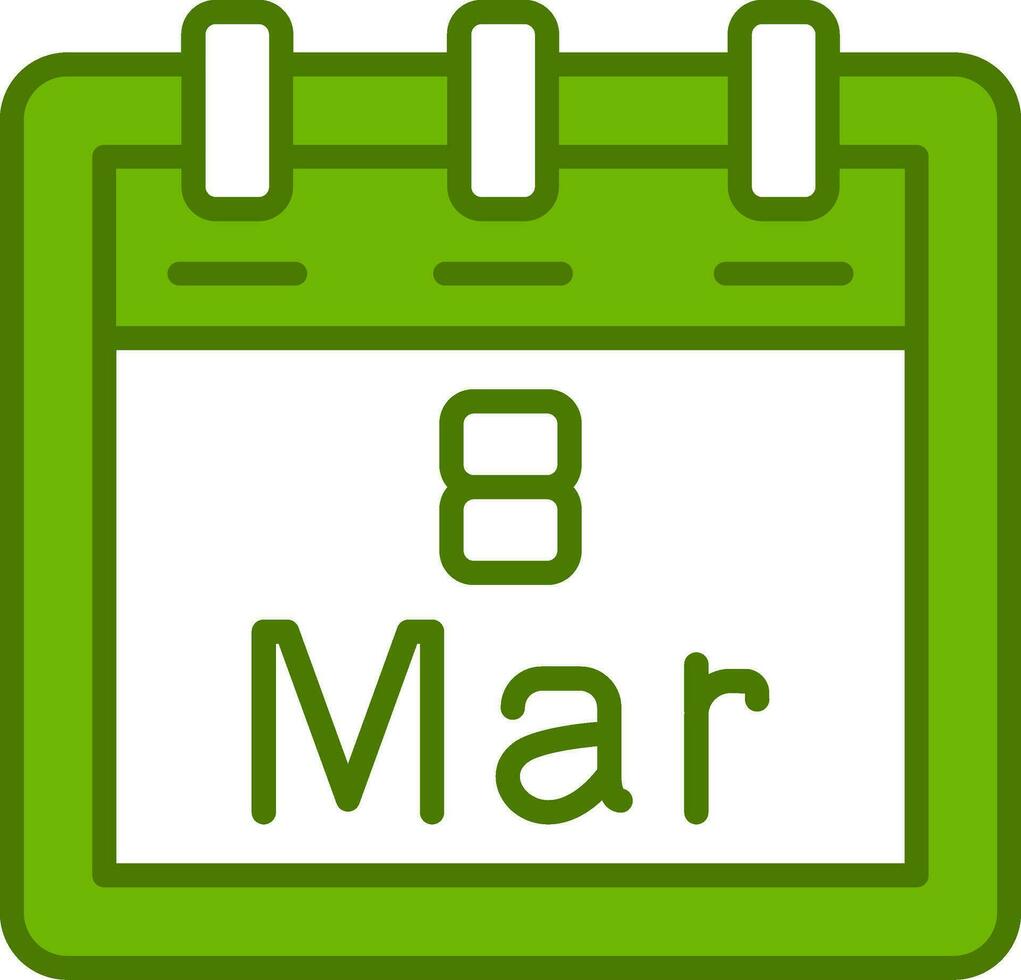 marzo 8 vector icono