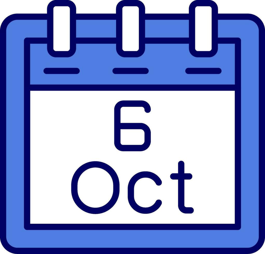 October 6 Vector Icon