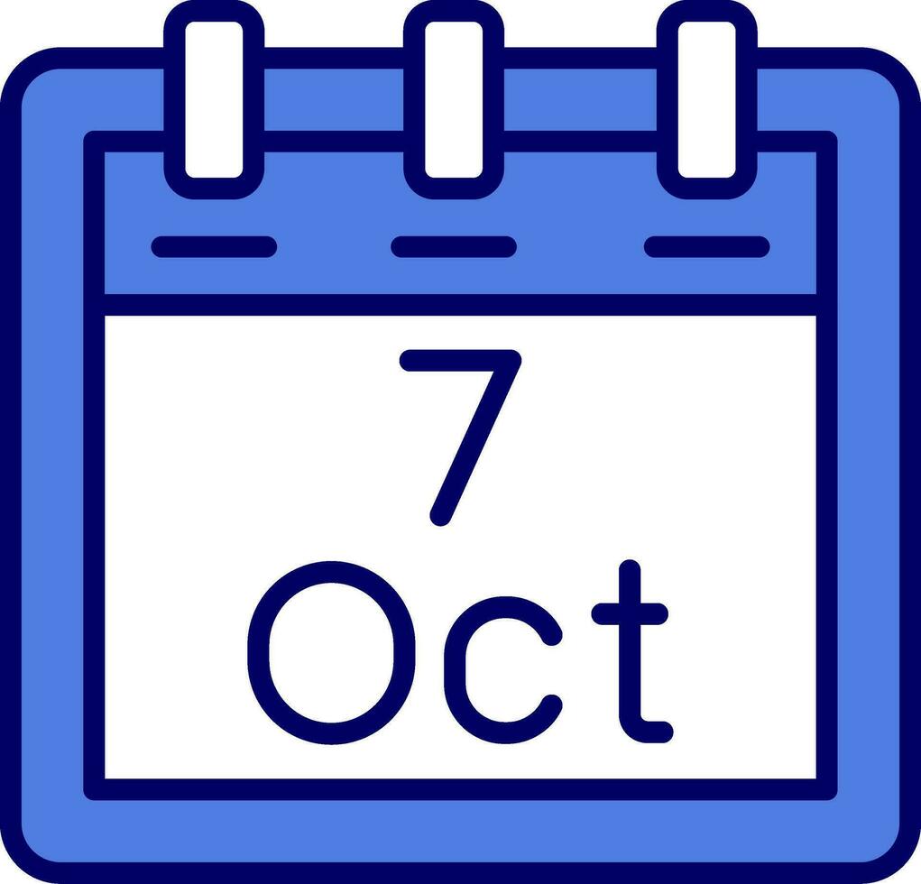 October 7 Vector Icon