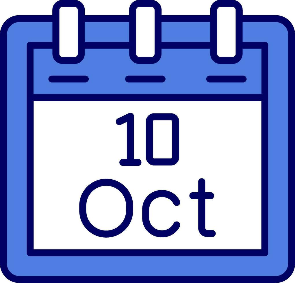 October 10 Vector Icon