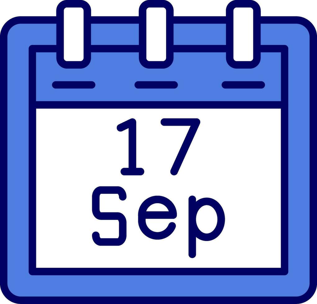septiembre 17 vector icono