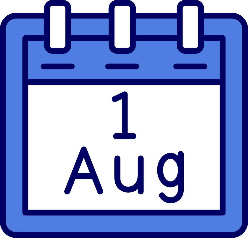 August 1 Vector Icon