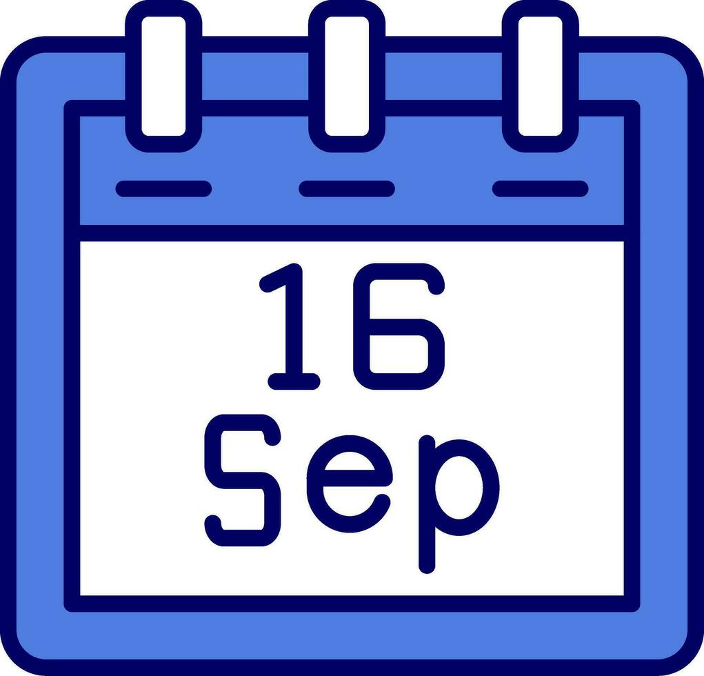 septiembre dieciséis vector icono