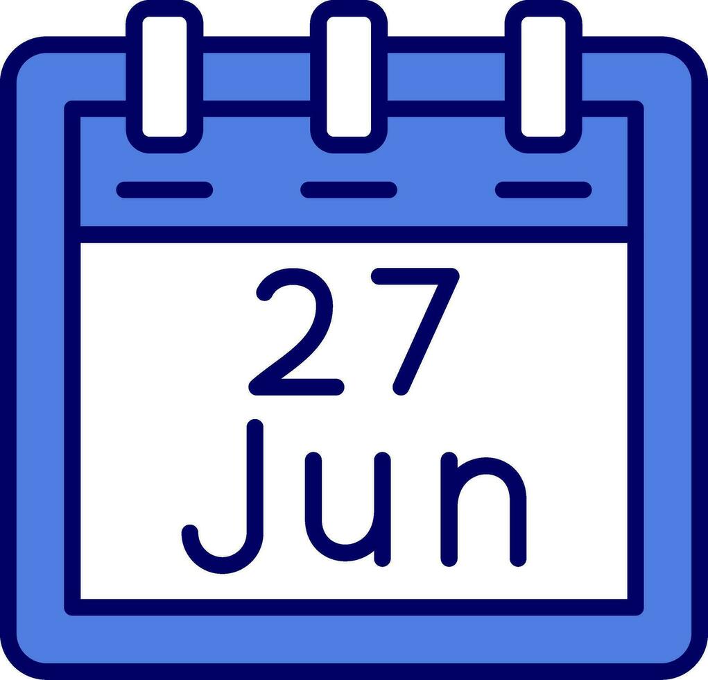 June 27 Vector Icon