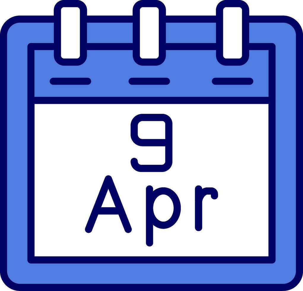 April 9 Vector Icon