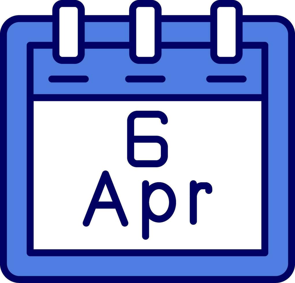 April 6 Vector Icon