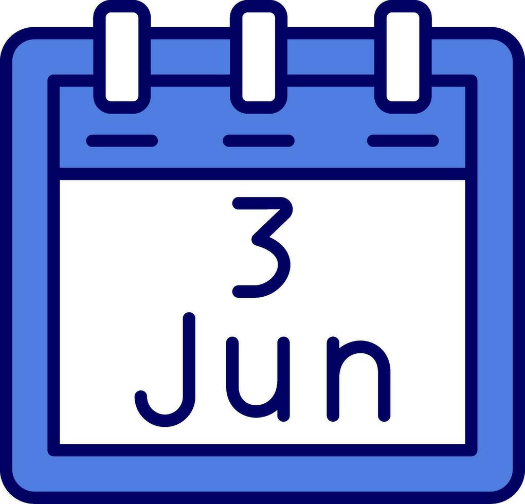 June 3 Vector Icon