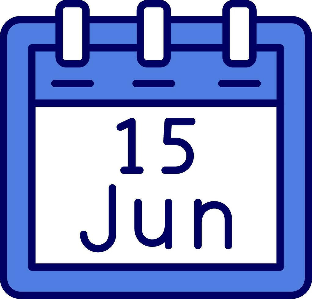 junio 15 vector icono