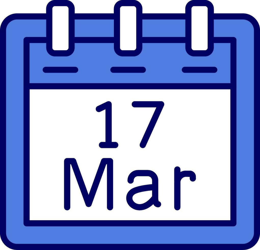 marzo 17 vector icono
