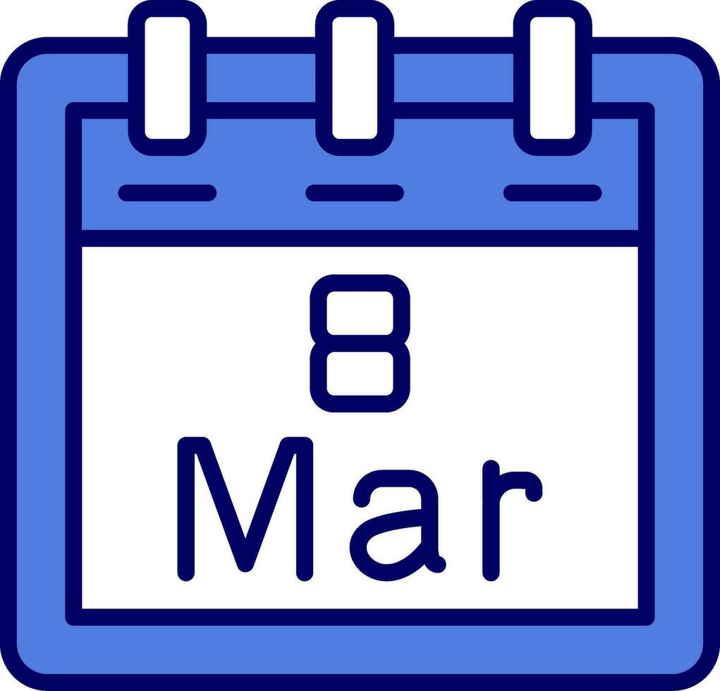 marzo 8 vector icono