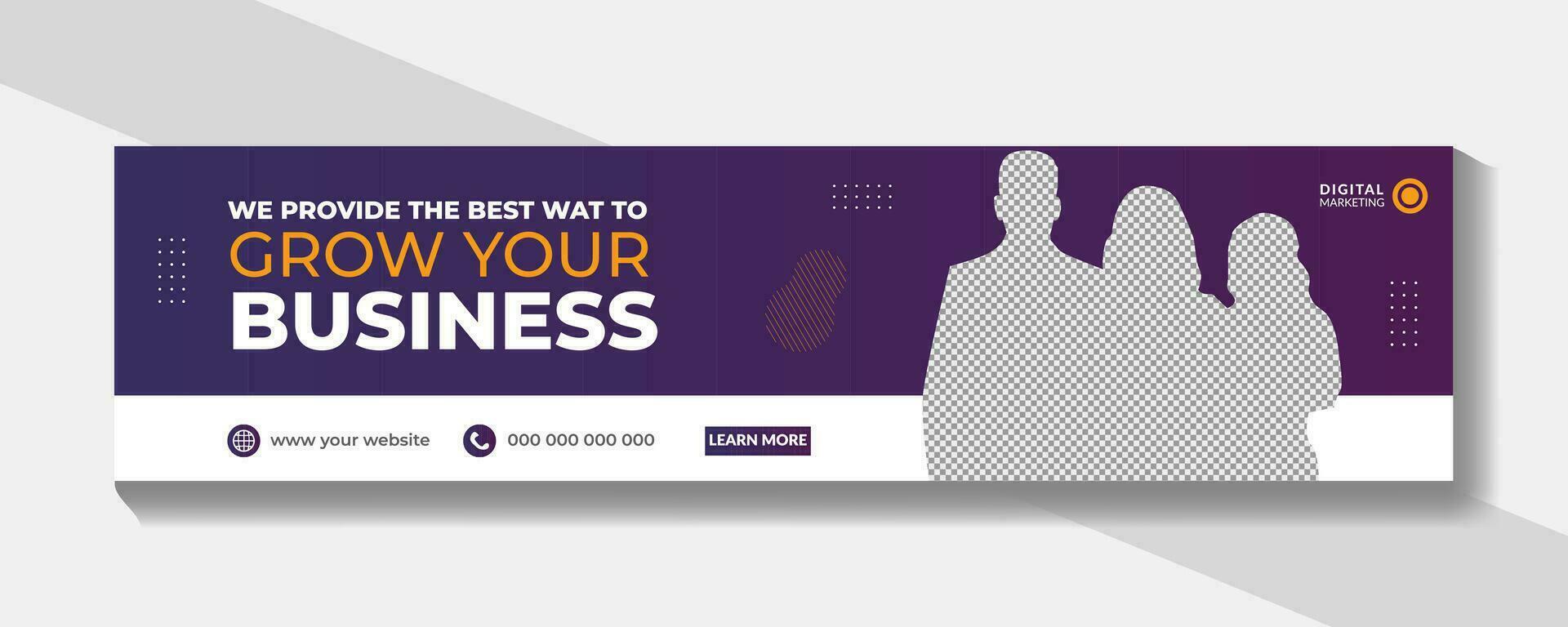 Business social media post or banner template design for social media cover, digital business marketing cover and web banner for social media template vector