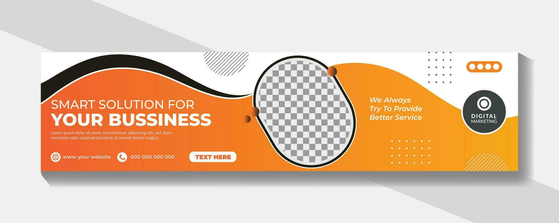 Digital business marketing cover and web banner for social media template with geometric shapes. Banner, header, cover design vector