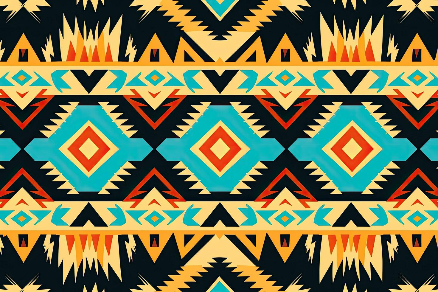 Aztec seamless pattern. Tribal aztec vector background. Aztec texture, Ethnic ikat seamless pattern in tribal. Aztec geometric ethnic ornament print., AI Generated photo
