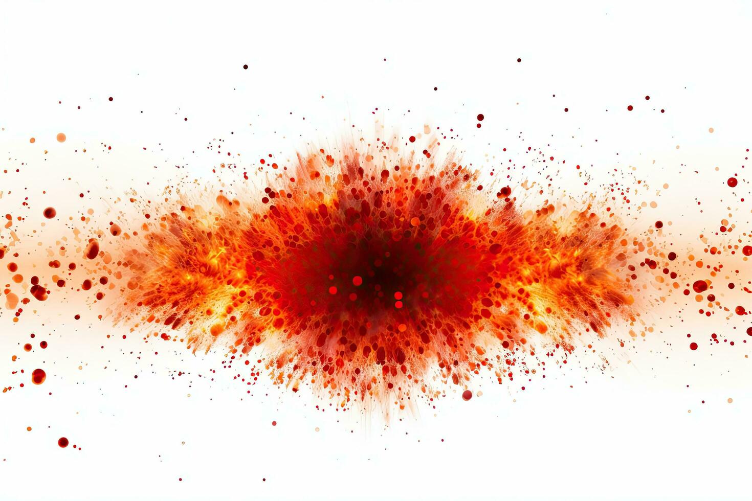 Explosion of red paint on a white background. Vector illustration, Explosion border isolated on white background, AI Generated photo