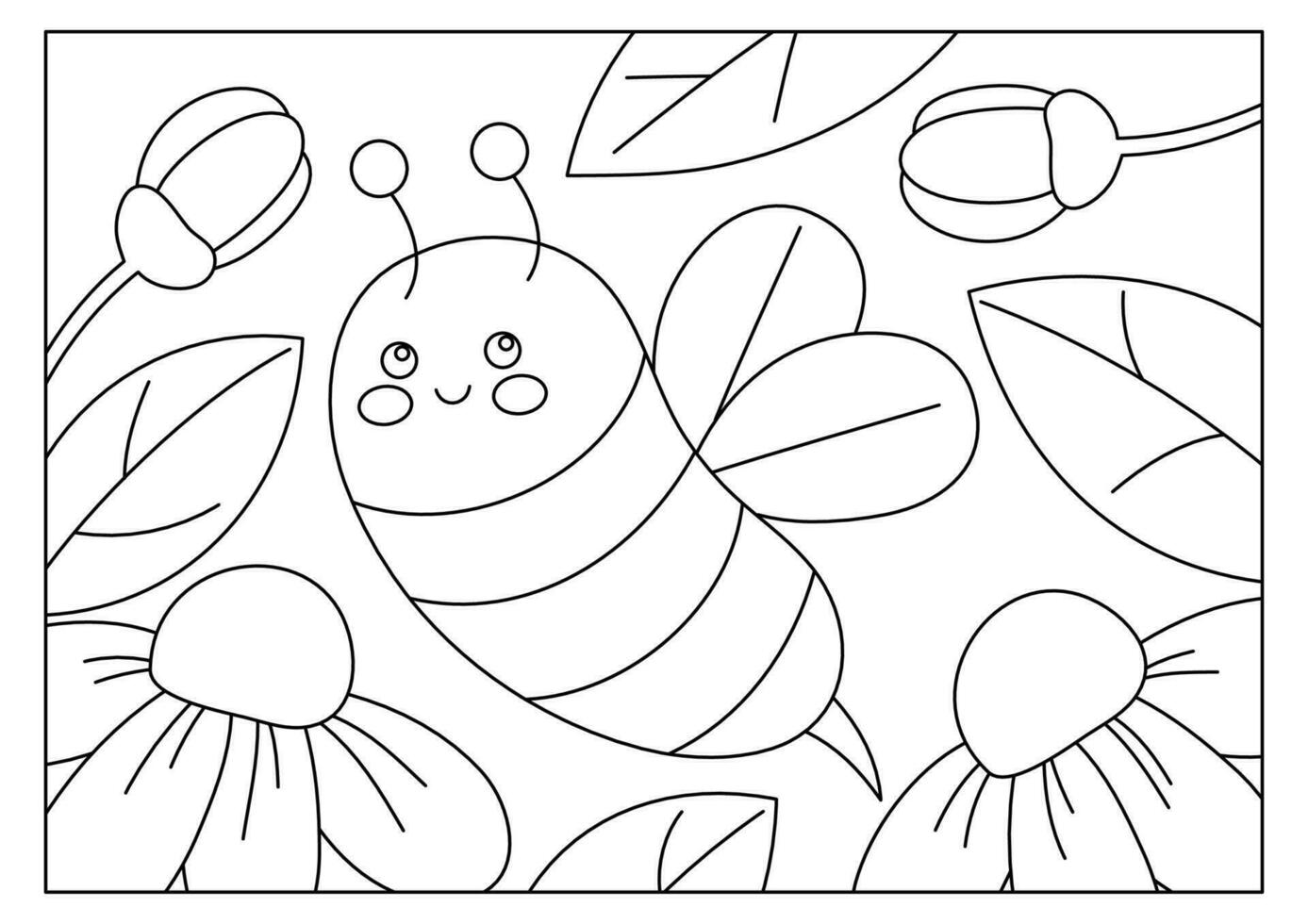 Farm animal coloring page for kids vector