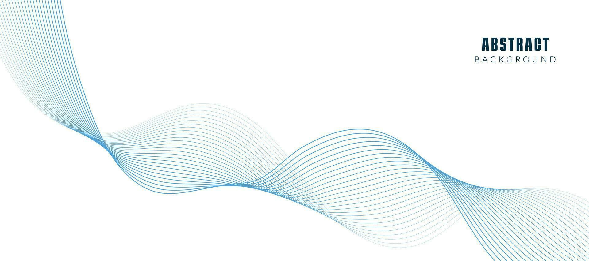 Modern vector banner template with blue wavy lines