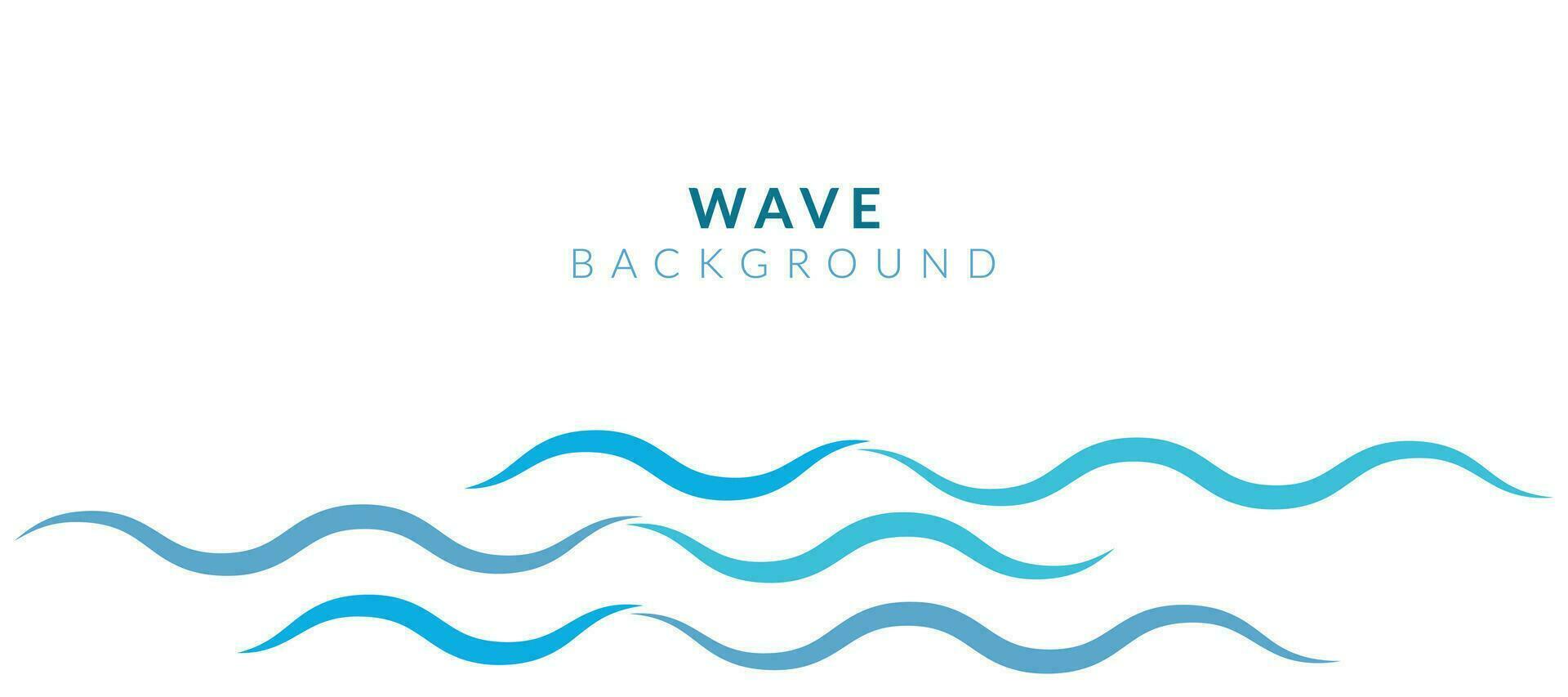 Modern vector banner template with blue wavy lines