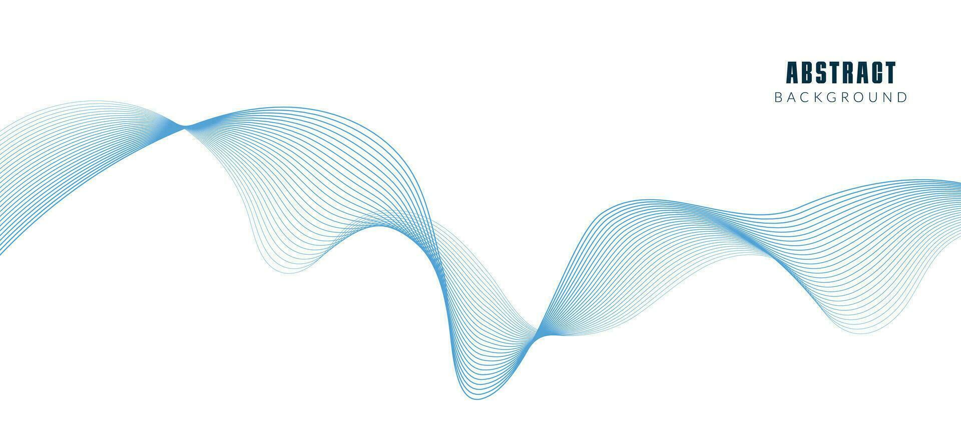 Modern vector banner template with blue wavy lines