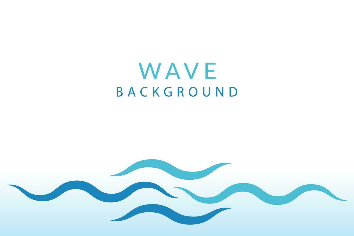 Modern vector banner template with blue wavy lines