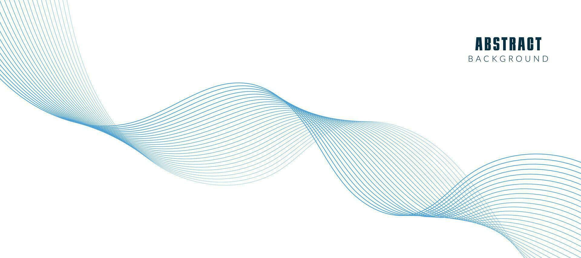 Modern vector banner template with blue wavy lines