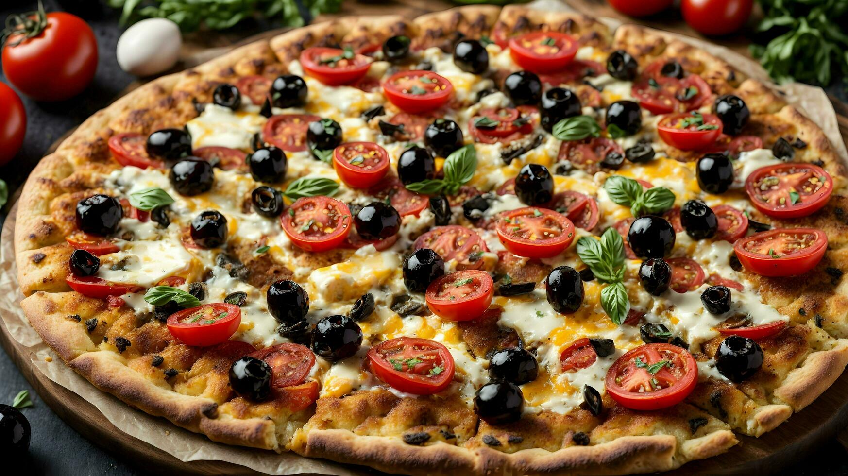 FOOD HEALTHY FRESH BREAD PIZZA JUICE HEALHTY generative ai photo