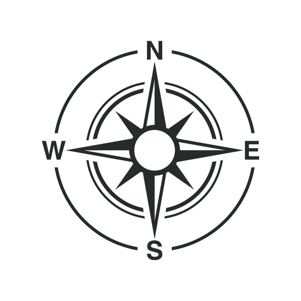 compass icon graphic vector design illustration