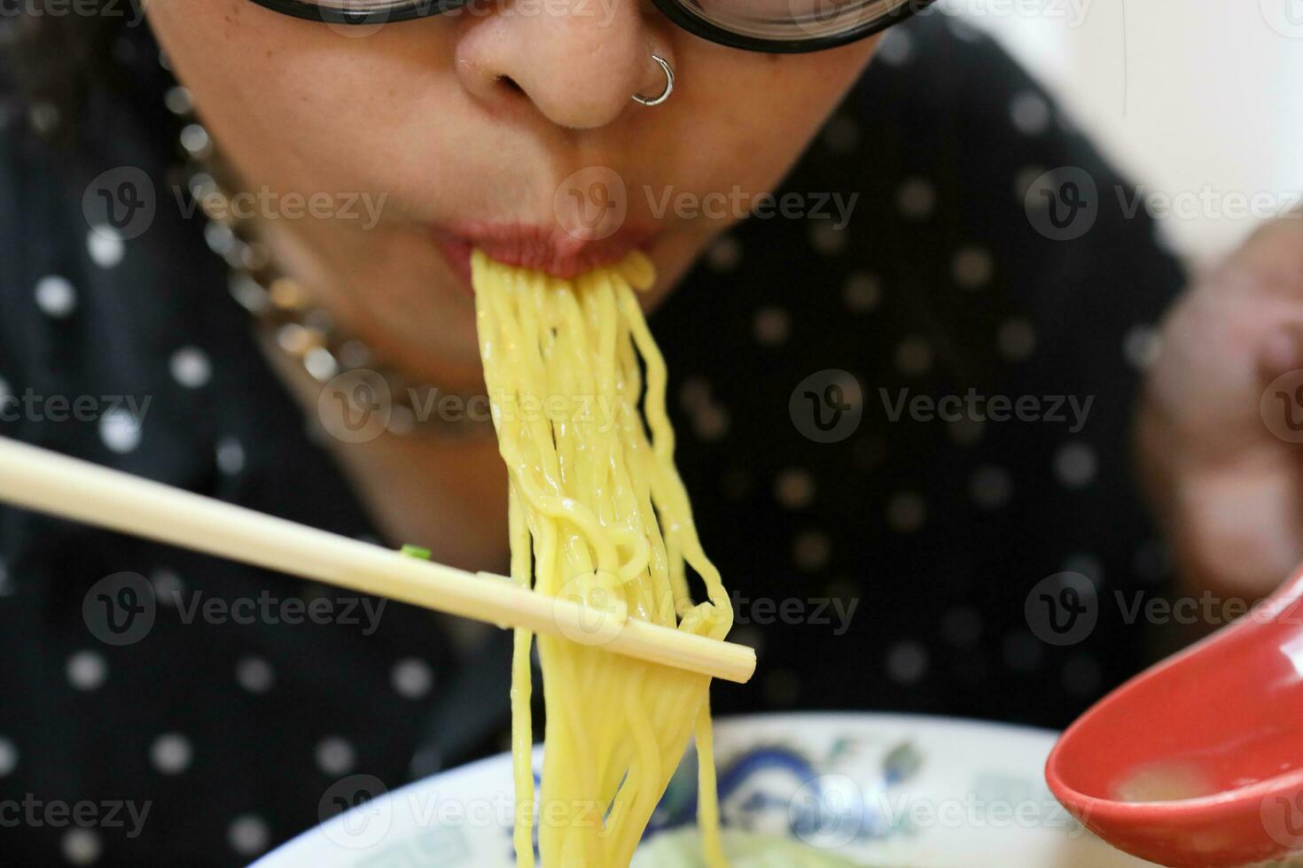 Eating Japanese Food photo