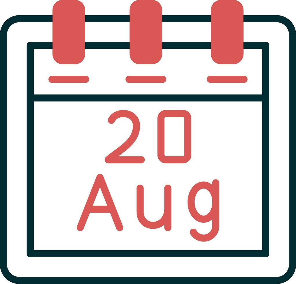 August 20 Vector Icon