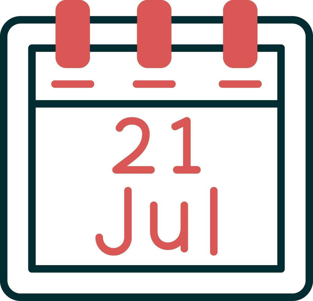 July 21 Vector Icon