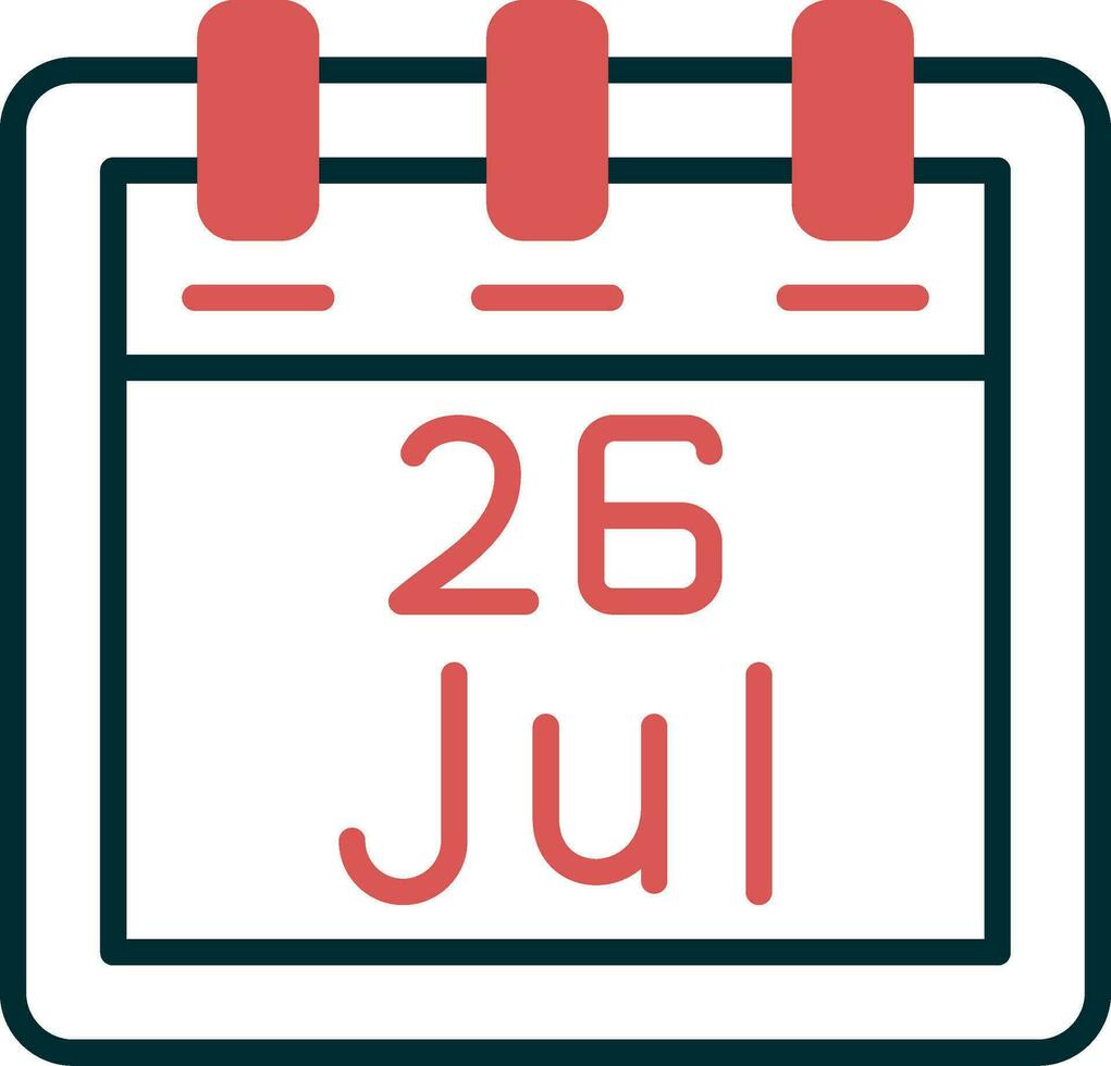 July 26 Vector Icon