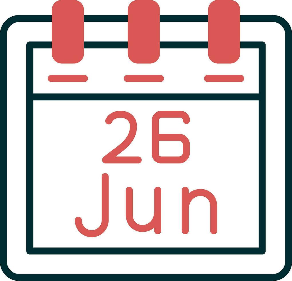 June 26 Vector Icon