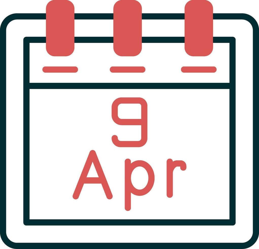 April 9 Vector Icon