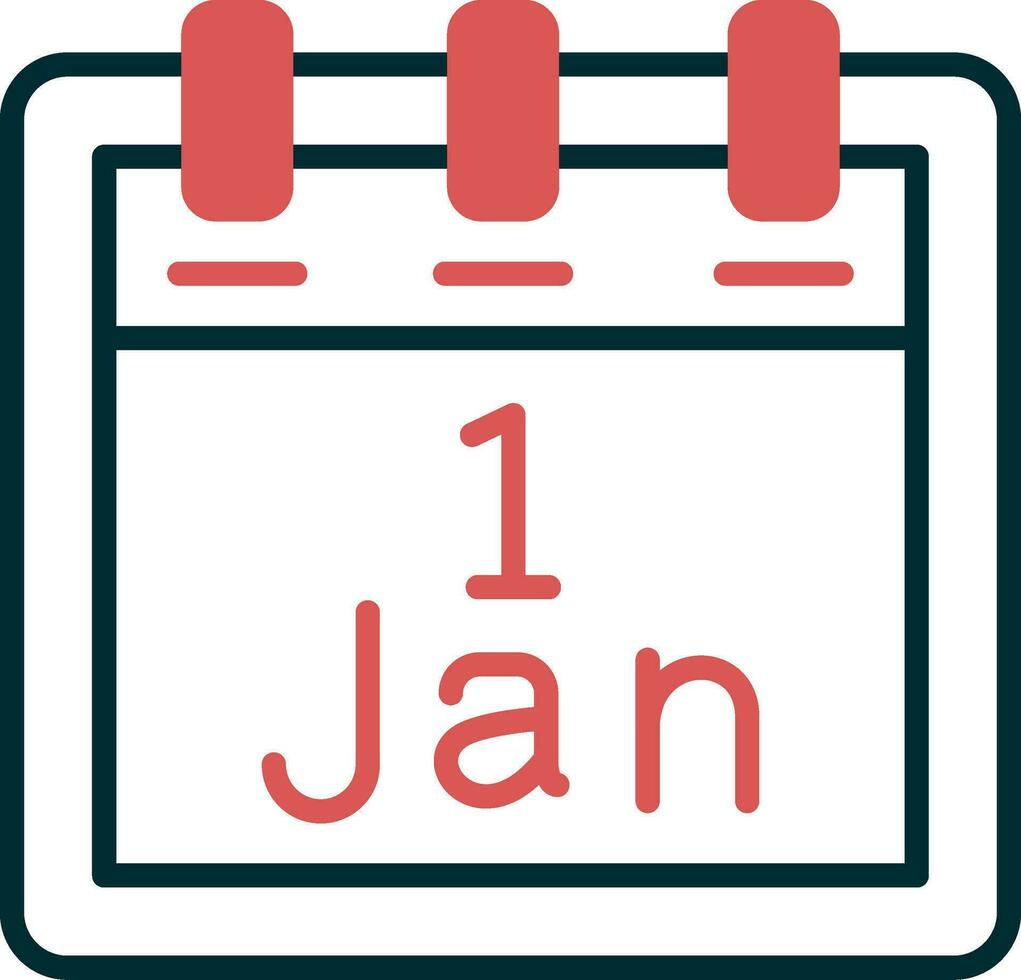 January 1 Vector Icon