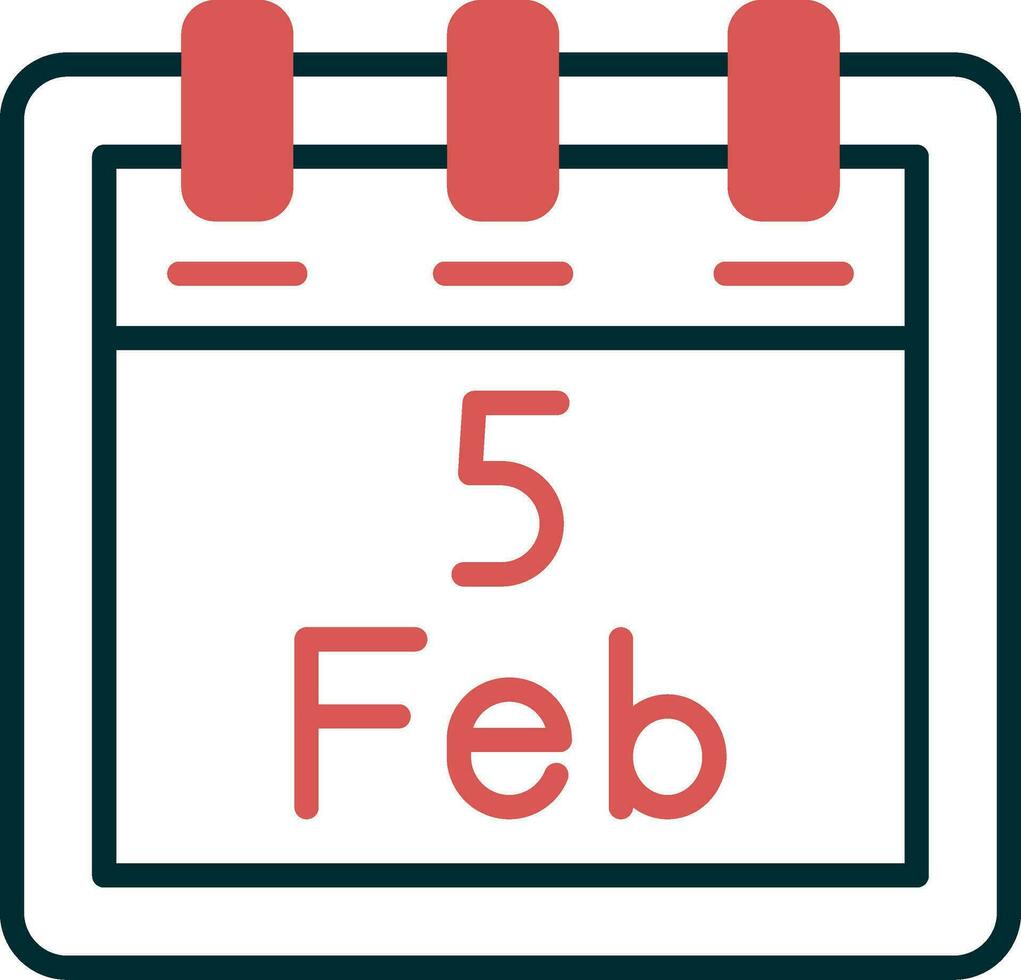 February 5 Vector Icon