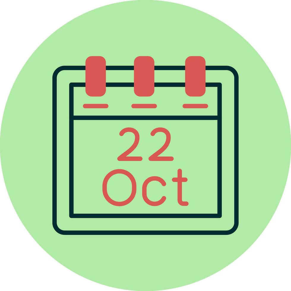 October 22 Vector Icon