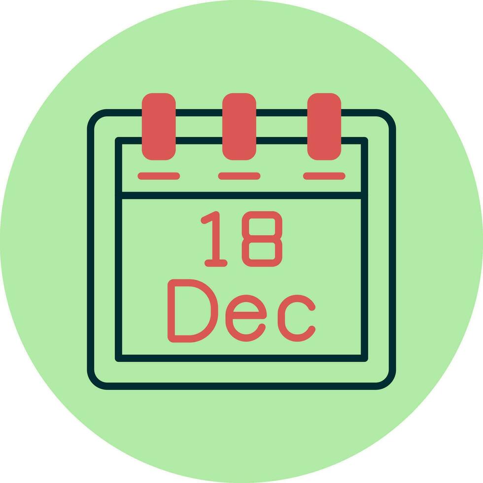 December 18 Vector Icon