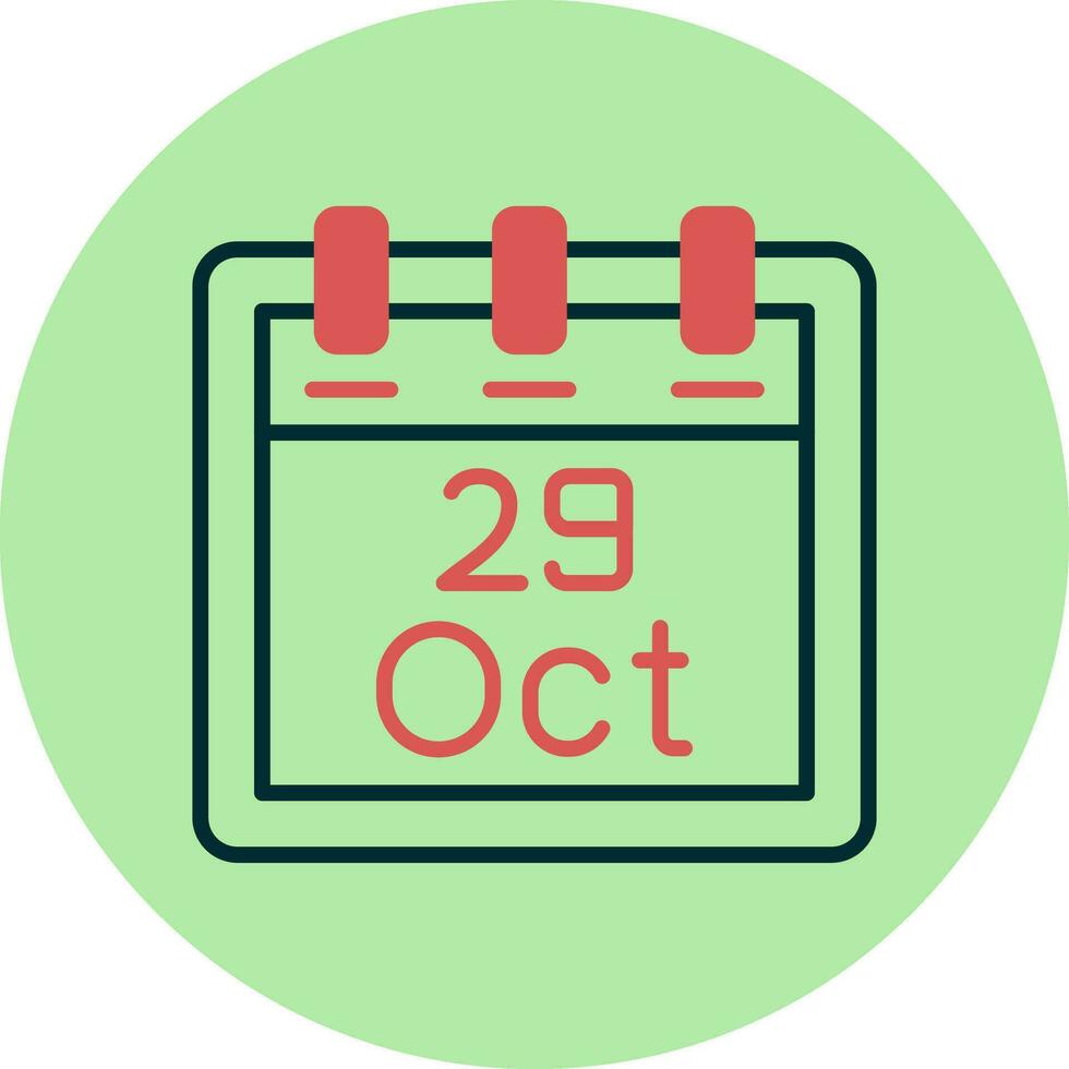 October 29 Vector Icon