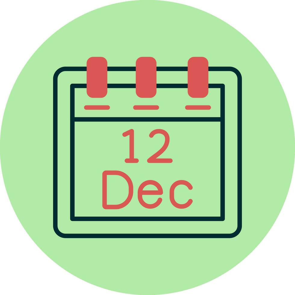 December 12 Vector Icon