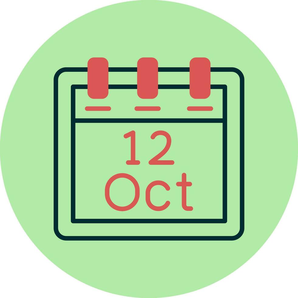 October 12 Vector Icon