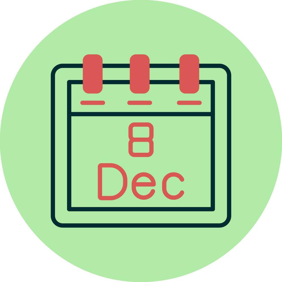December 8 Vector Icon