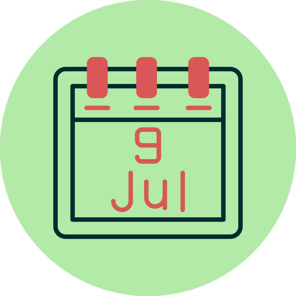 July 9 Vector Icon