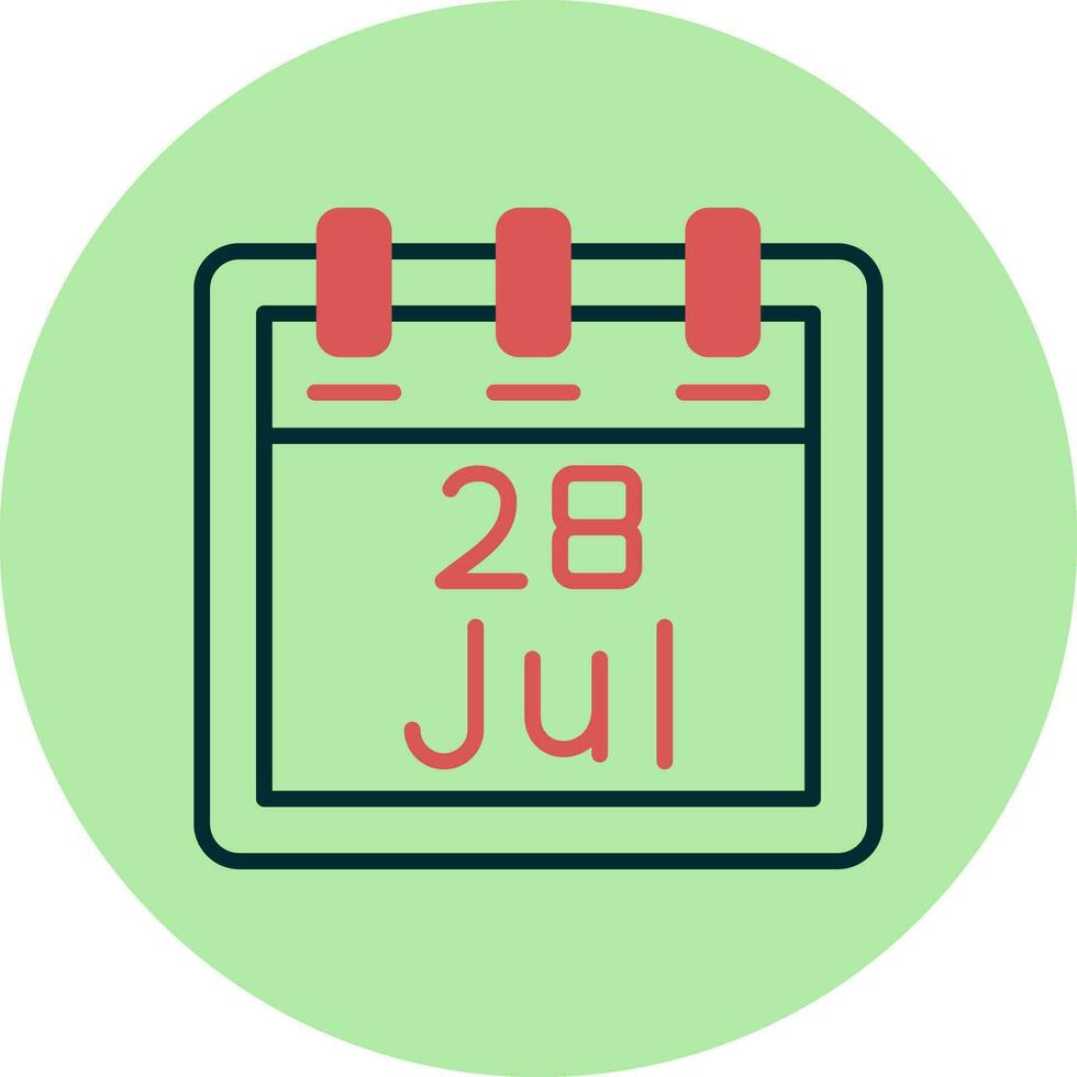 July 28 Vector Icon