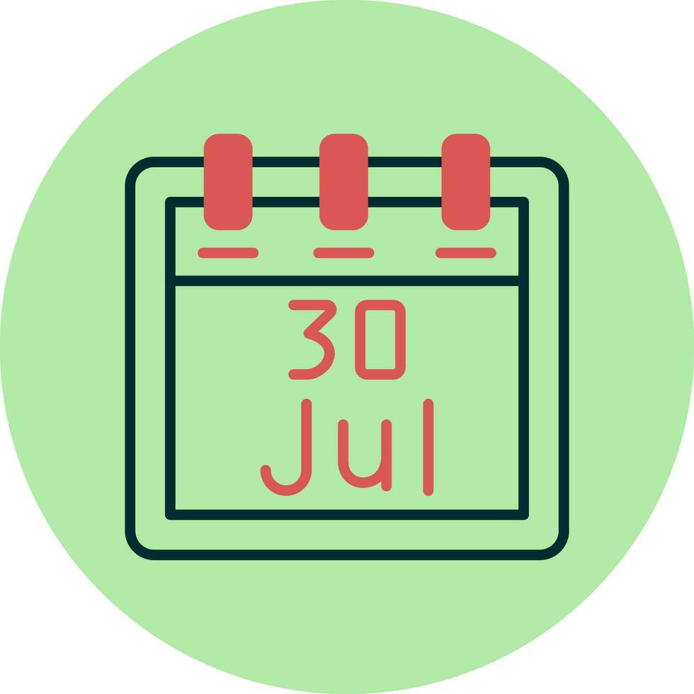 July 30 Vector Icon