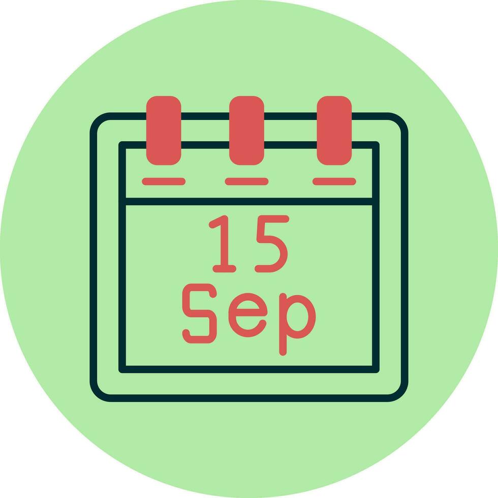 September 15 Vector Icon