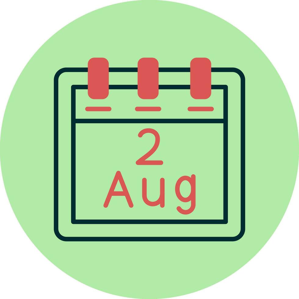 August 2 Vector Icon